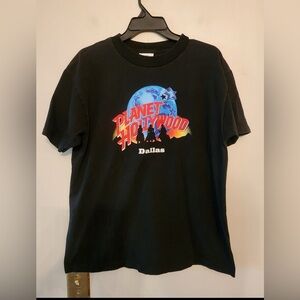 Vtg 90's Planet Hollywood Dallas T-Shirt mens large Single Stitch Graphic Tee